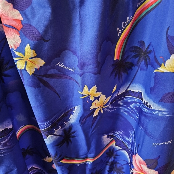 Aikane Authentic Hawaiian Floral Maxi Dress Mumu - Picture 9 of 10